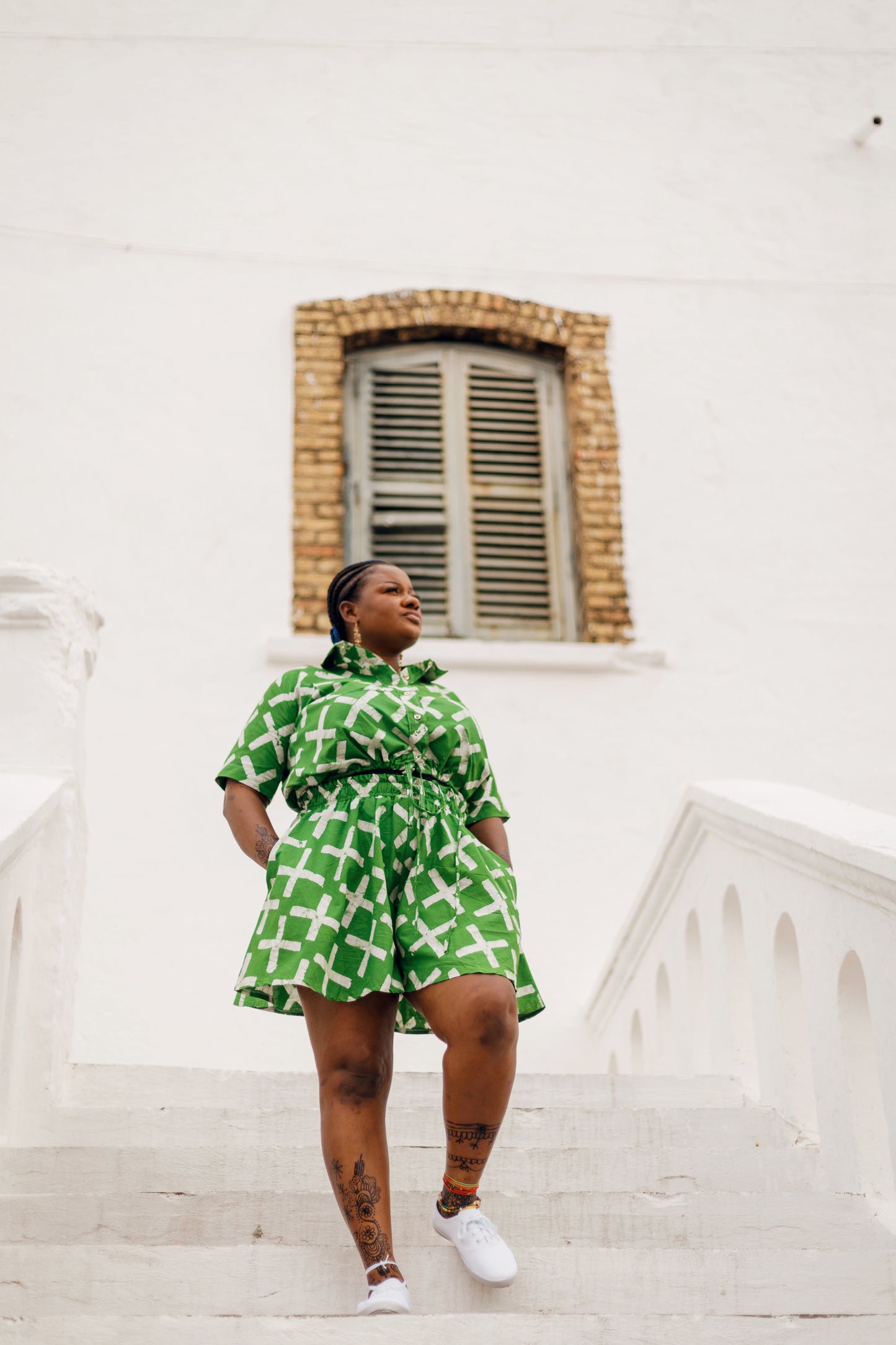 Basic Batik Crop Shirt + Shorts