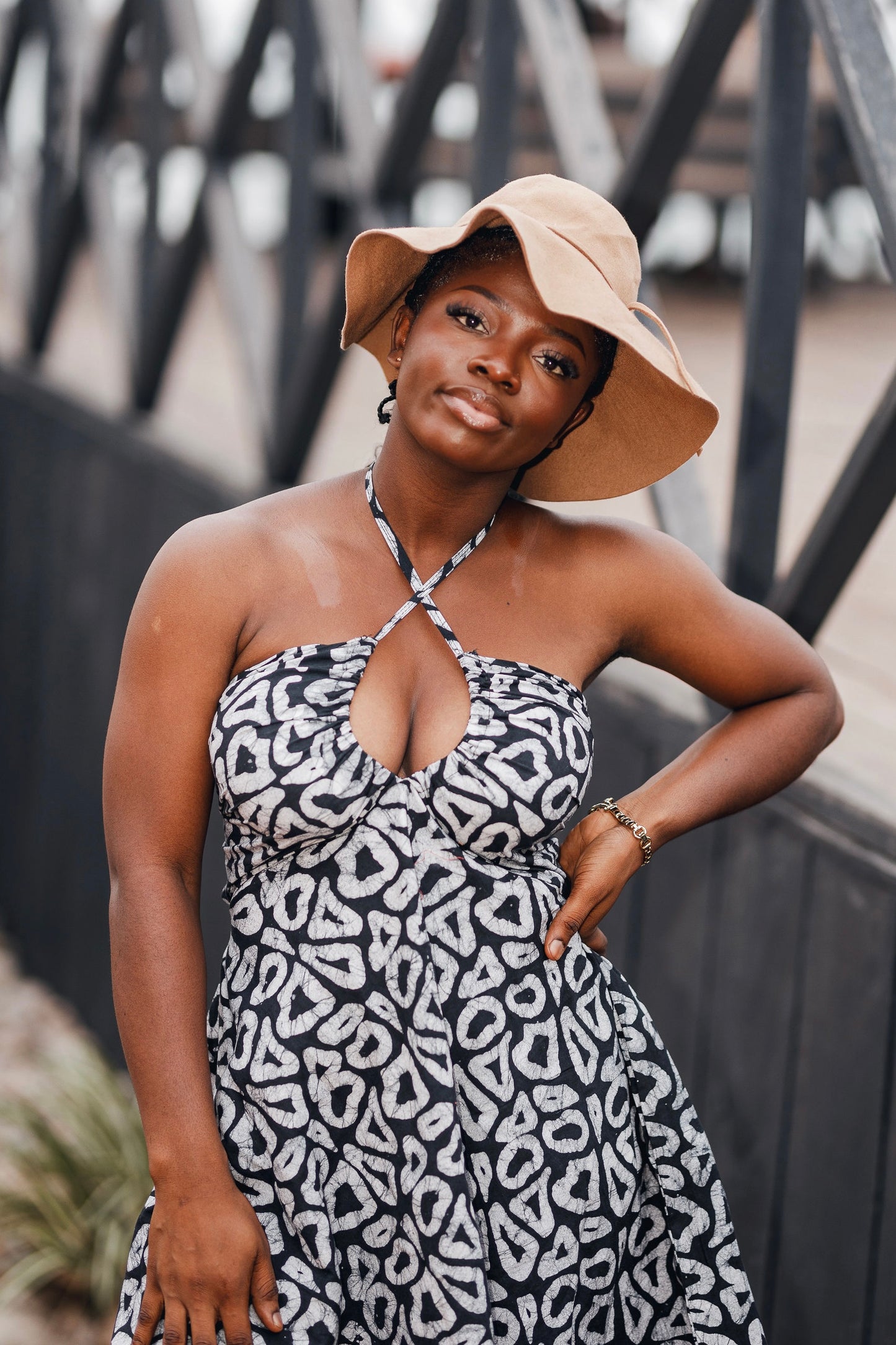 Tie- Back Batik Dress