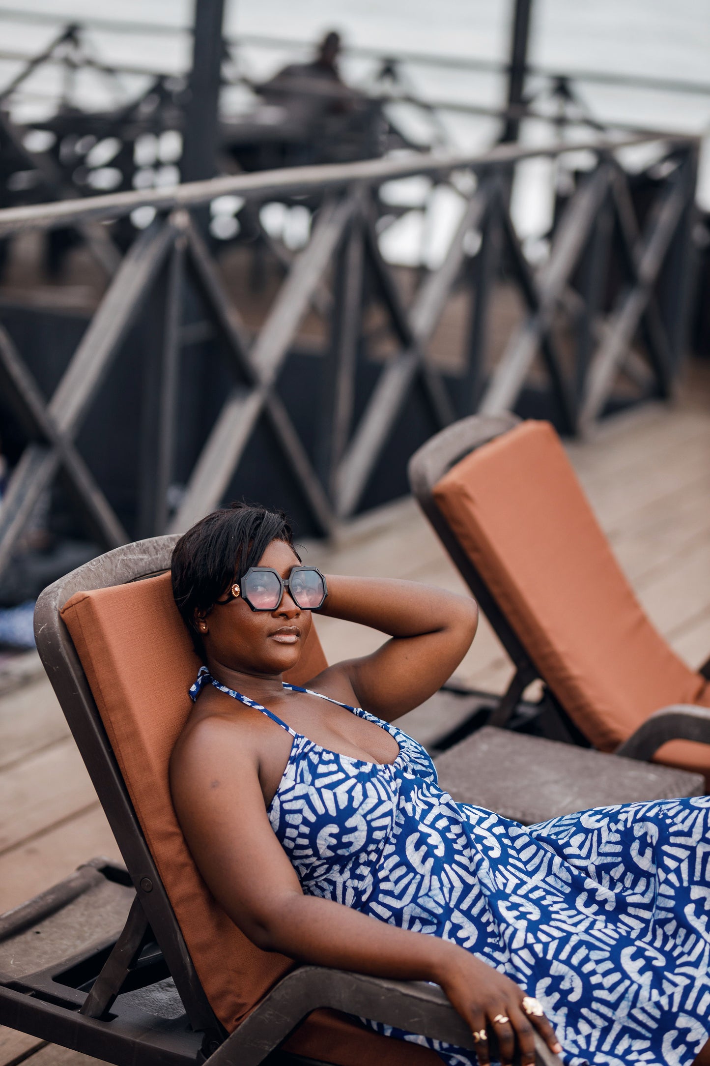 Tie- Back Batik Dress