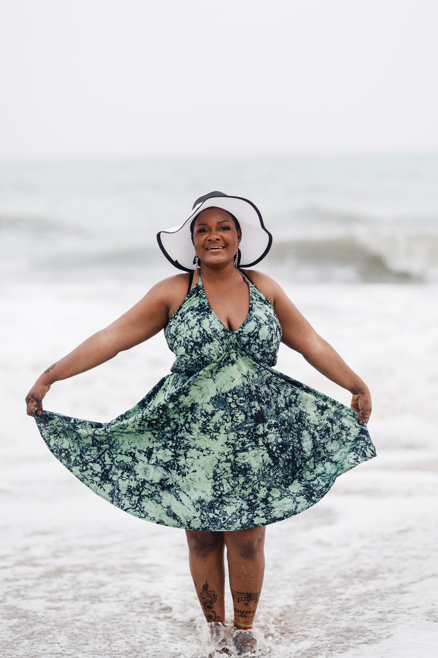 Tie- Back Batik Dress