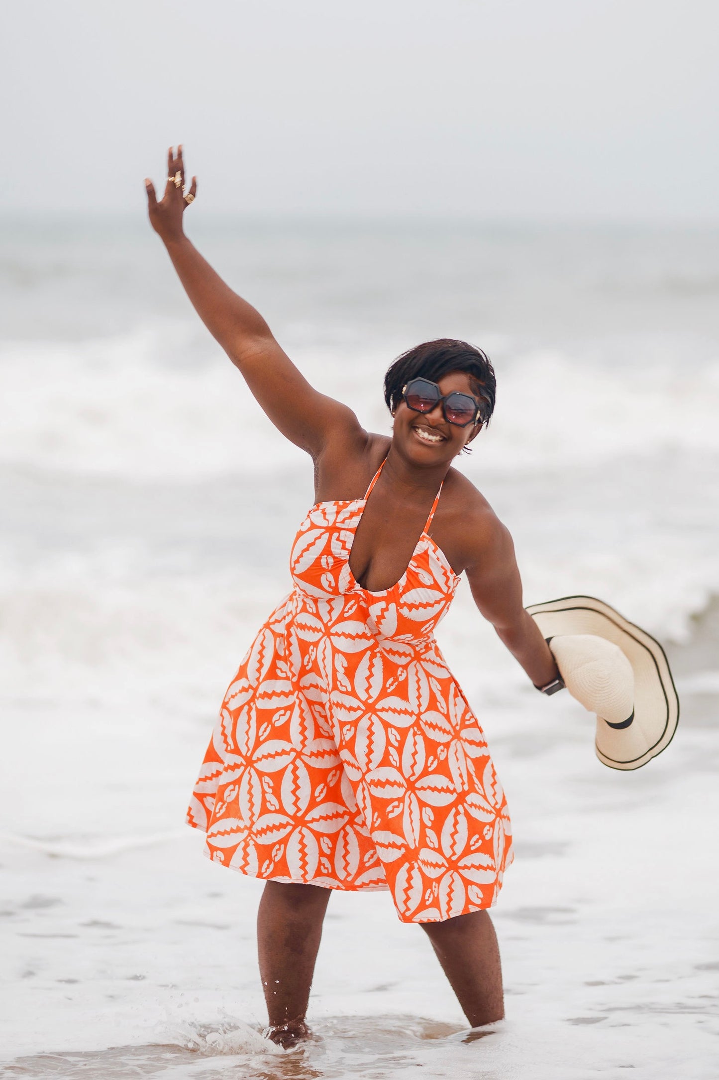 Tie- Back Batik Dress