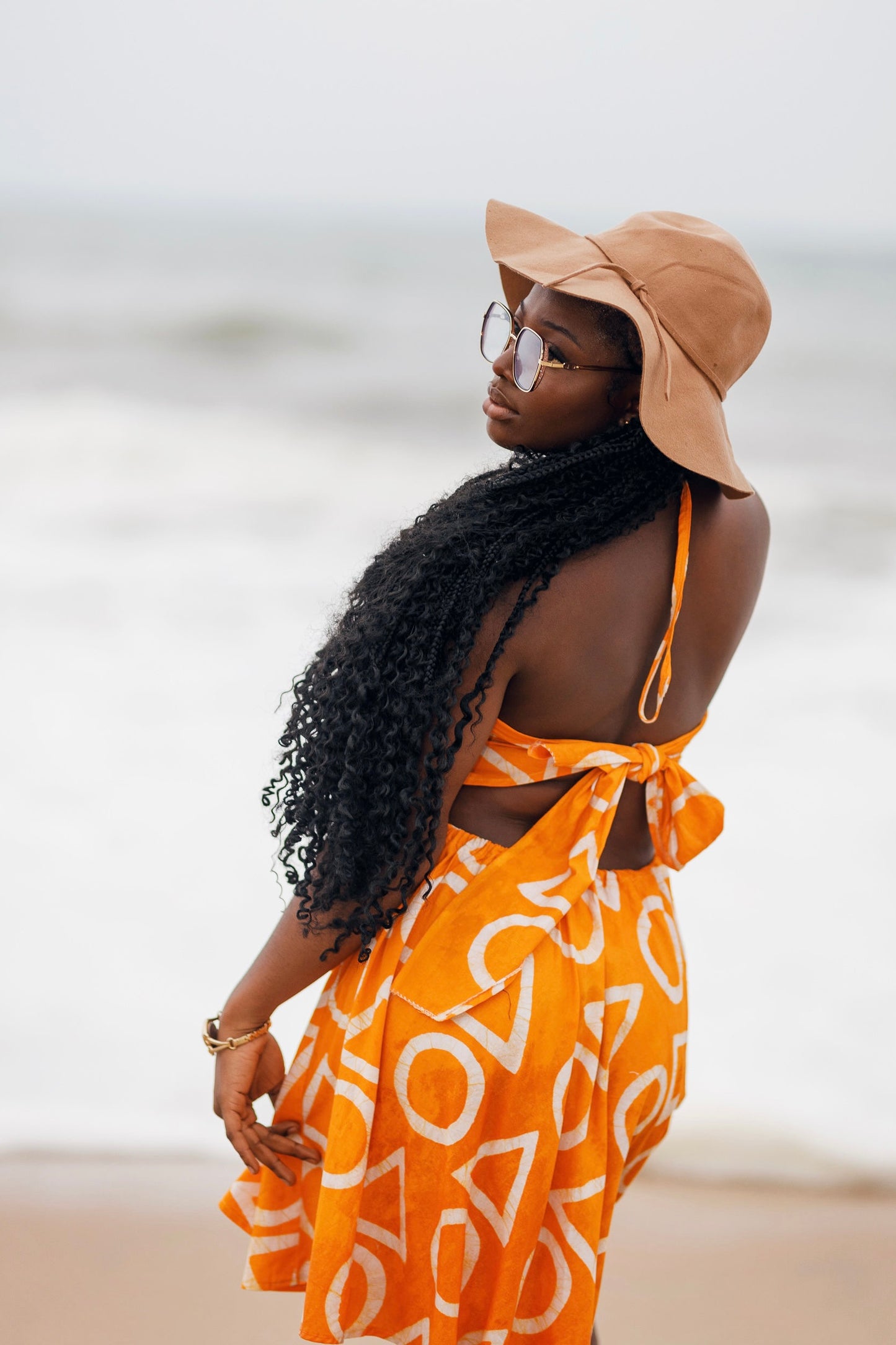 Tie- Back Batik Dress