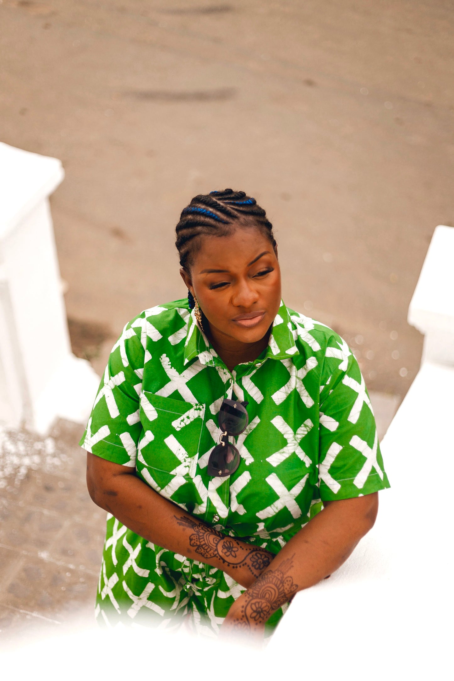 Basic Batik Crop Shirt