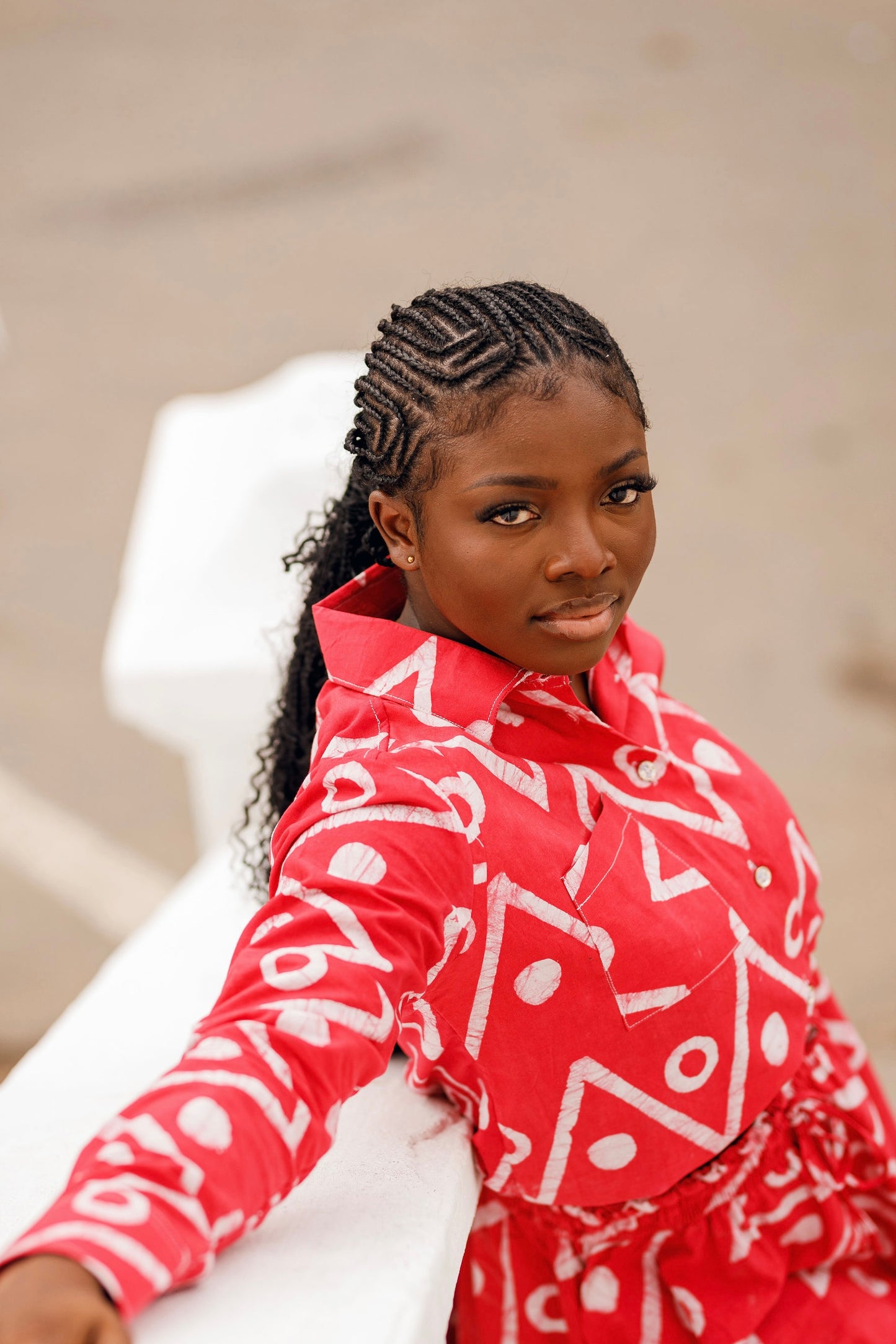 Basic Batik Crop Shirt