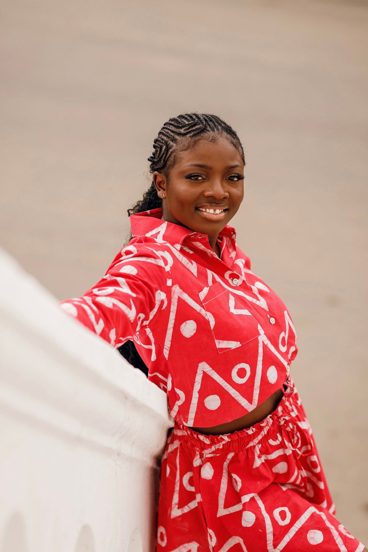 Basic Batik Crop Shirt