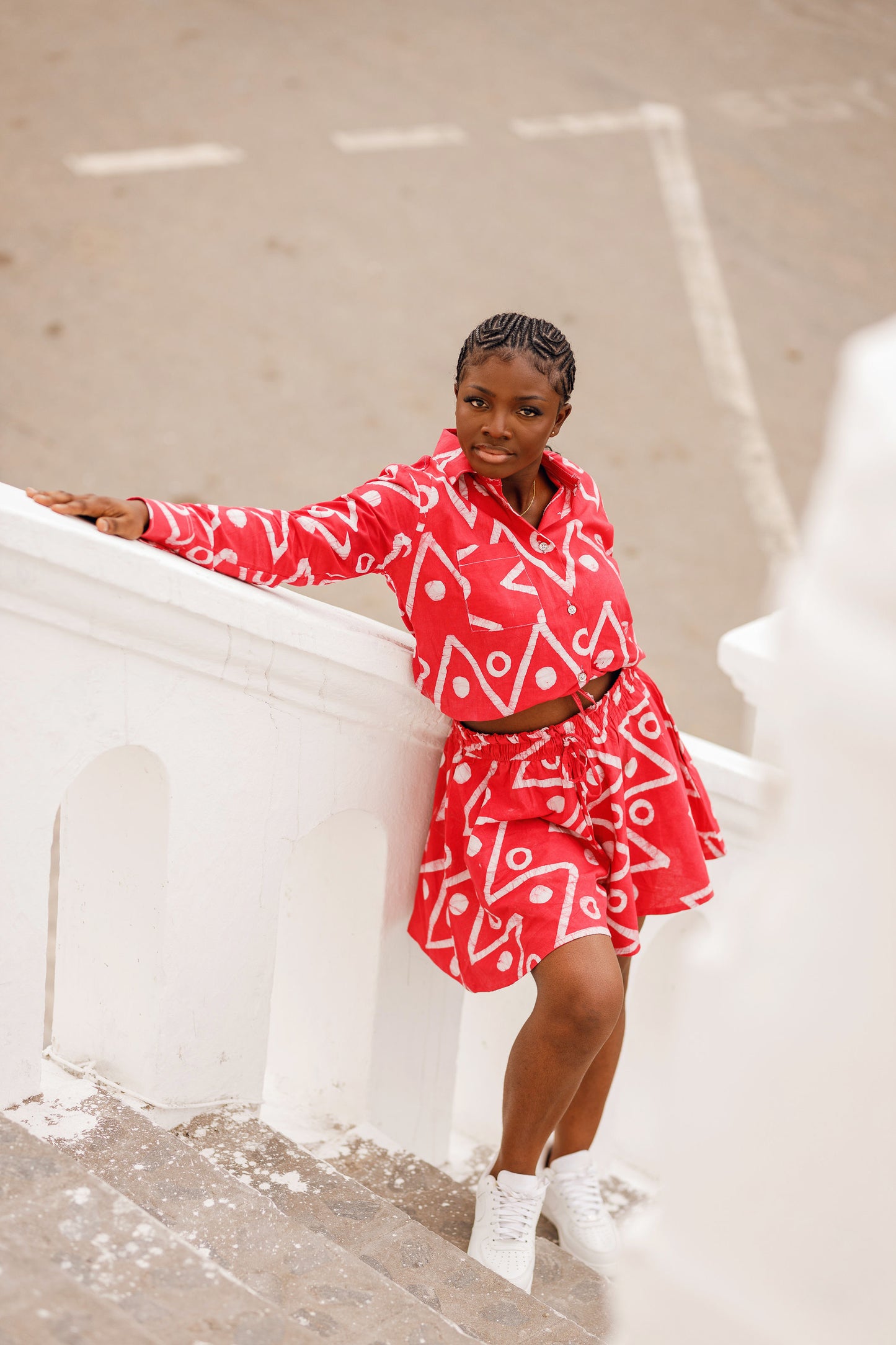 Basic Batik Crop Shirt + Shorts